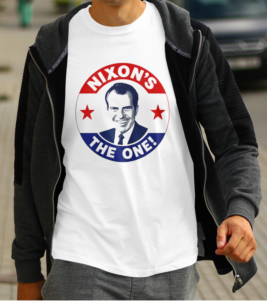 Nixon's The One Richard Nixon US President Campaign Button T-Shirt