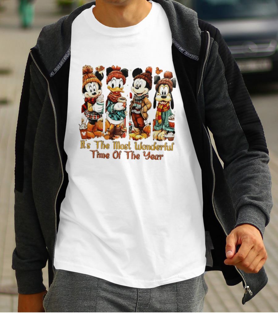 Mouse And Friends It's The Most Wonderful Time Of The Year Halloween Family Trip 2026 T-Shirt