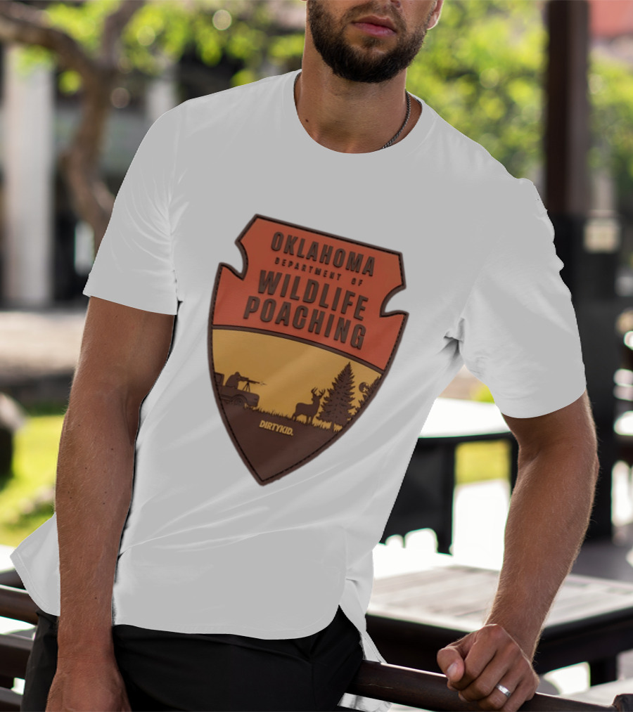 Oklahoma Wildlife Poaching Badge By DirtyKid T-Shirt