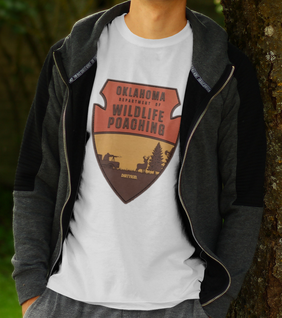 Oklahoma Wildlife Poaching Badge By DirtyKid T-Shirt