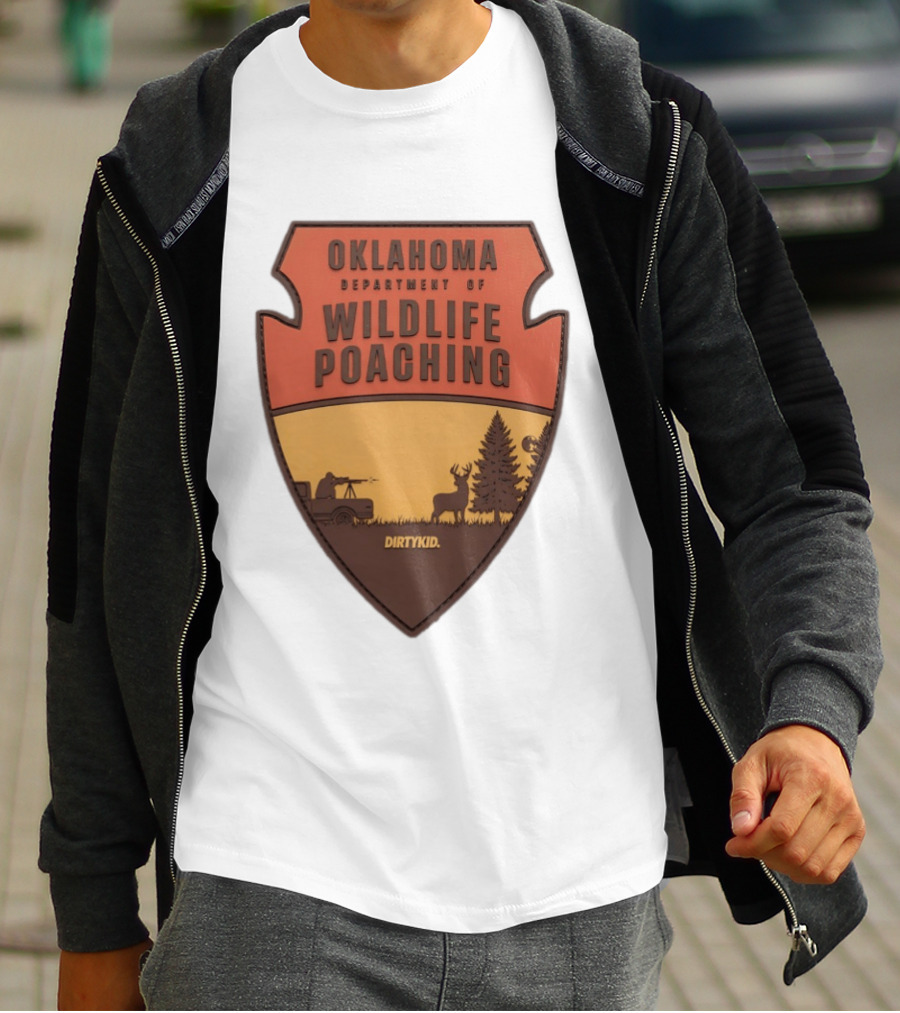 Oklahoma Wildlife Poaching Badge By DirtyKid T-Shirt