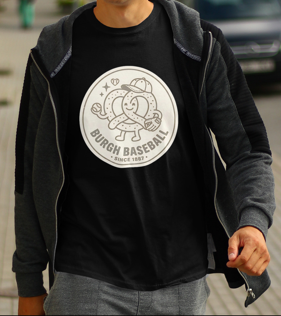 Burgh Baseball Since 1887 Pittsburgh Pretzel Softball Cap T-Shirt