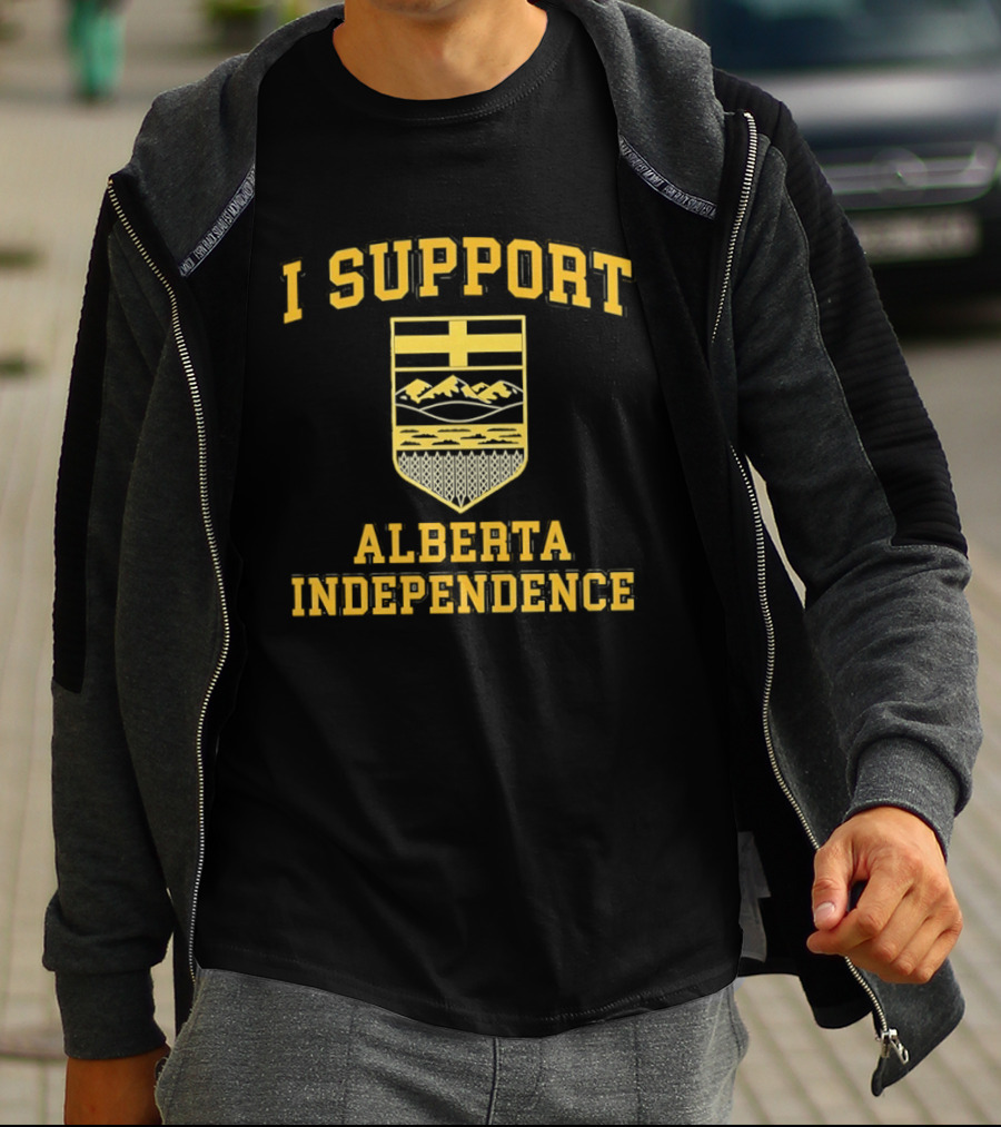 I Support Alberta Independence Flag Crest T-Shirt