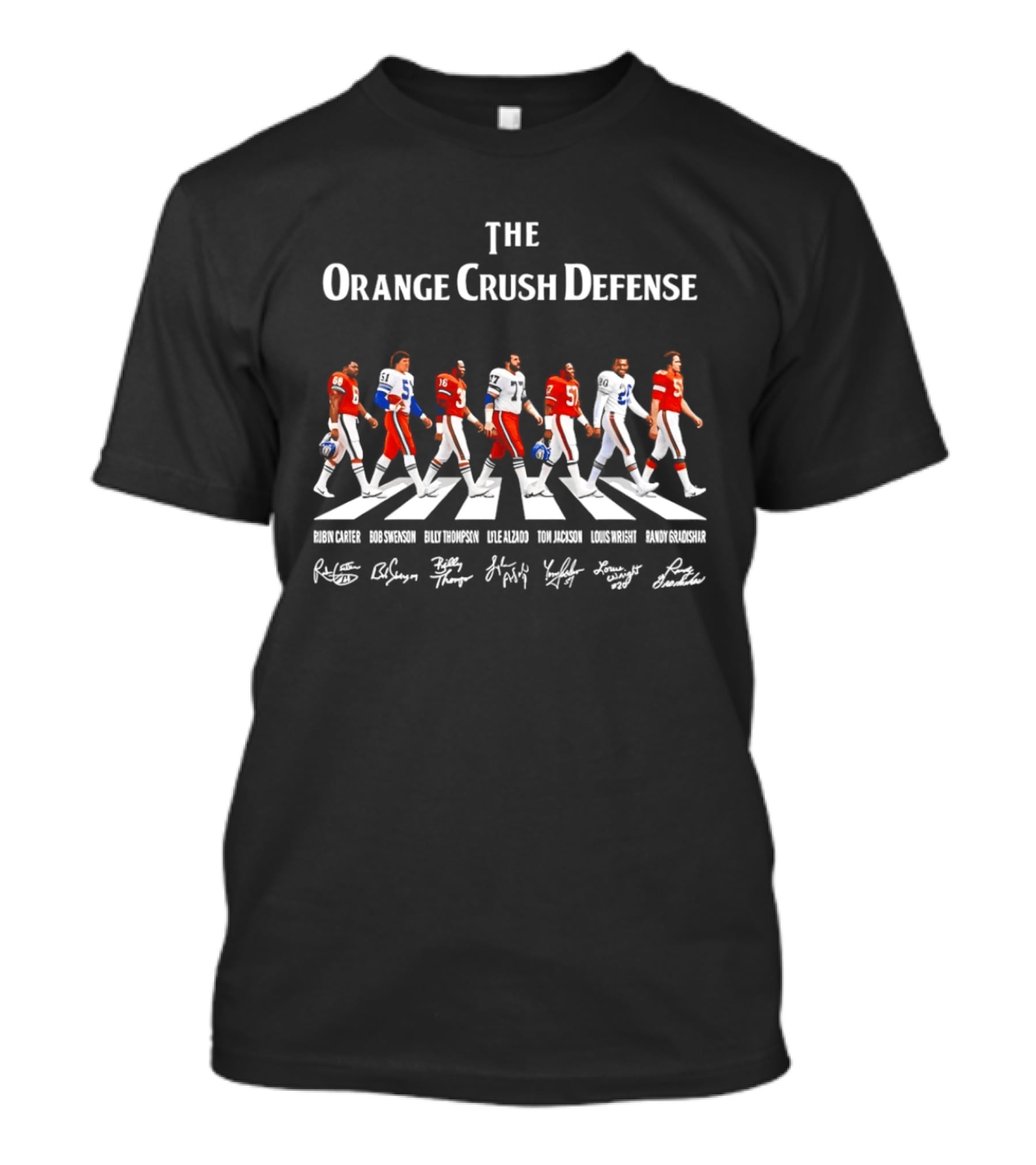 Denver Broncos The Orange Crush Defense Abbey Road Football Legends T-Shirt
