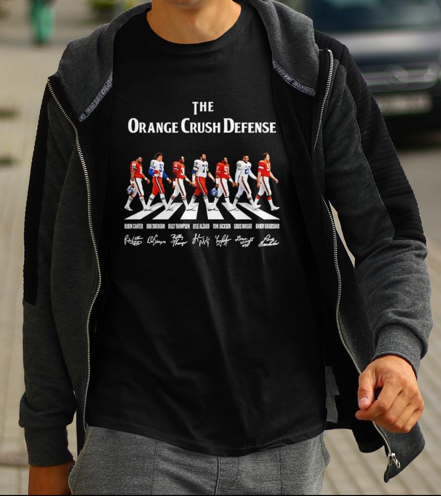 Denver Broncos The Orange Crush Defense Abbey Road Football Legends T-Shirt