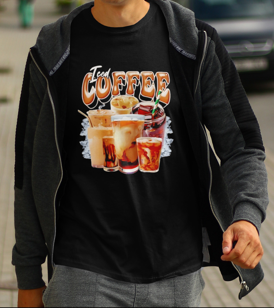 Iced Coffee Collage Iced Drinks Bootleg Vintage Aesthetic T-Shirt