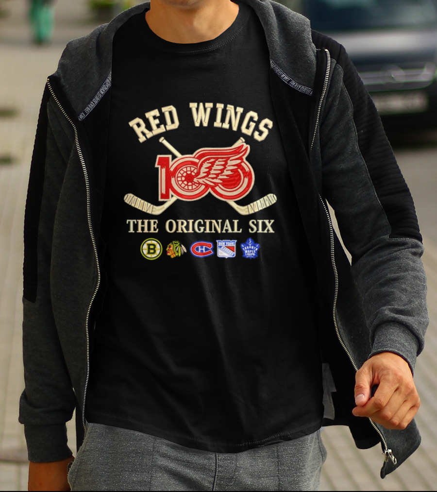 Detroit Red Wings 100th Anniversary 1926 2026 The Original Six NHL Teams T-Shirt