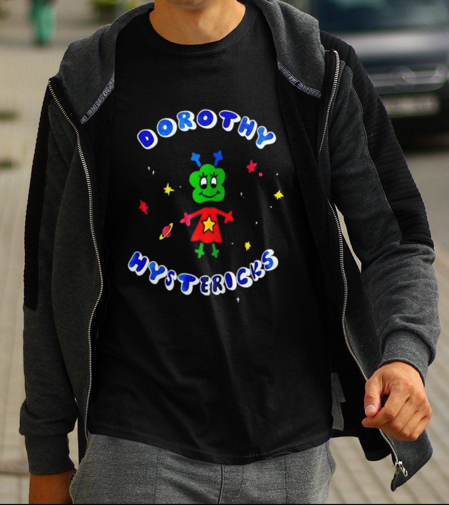 Dorothy Hystericks Alien Space Cartoon Character Starry Cosmic T-Shirt