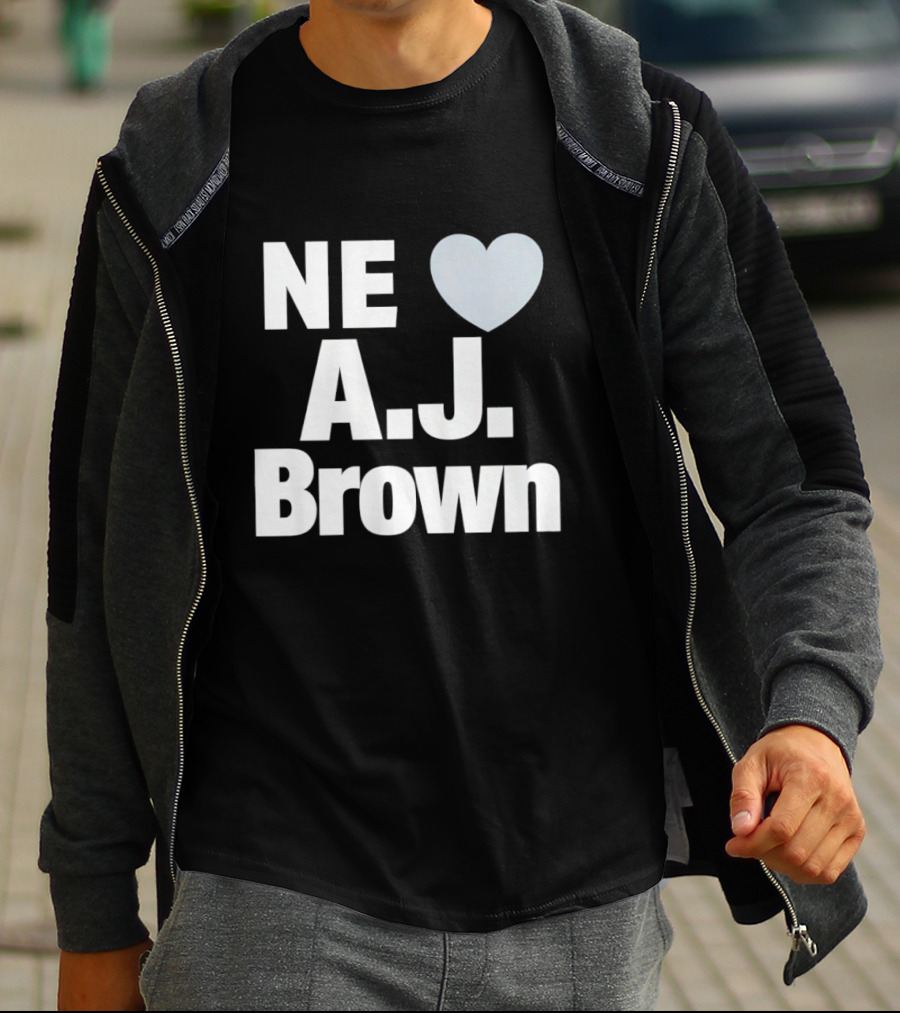 A.J. Brown NE Heart New England Football 2026 T-Shirt