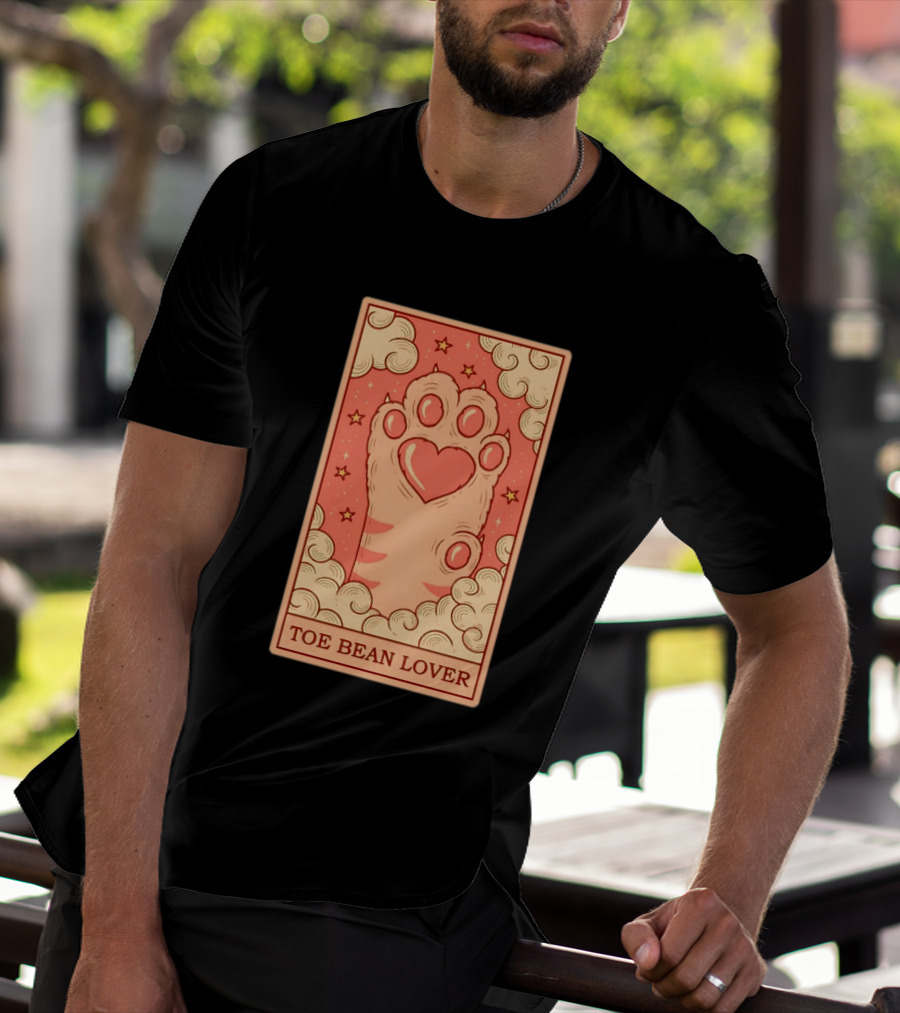 Toe Bean Lover Cat Paw Heart And Stars Whimsical T-Shirt