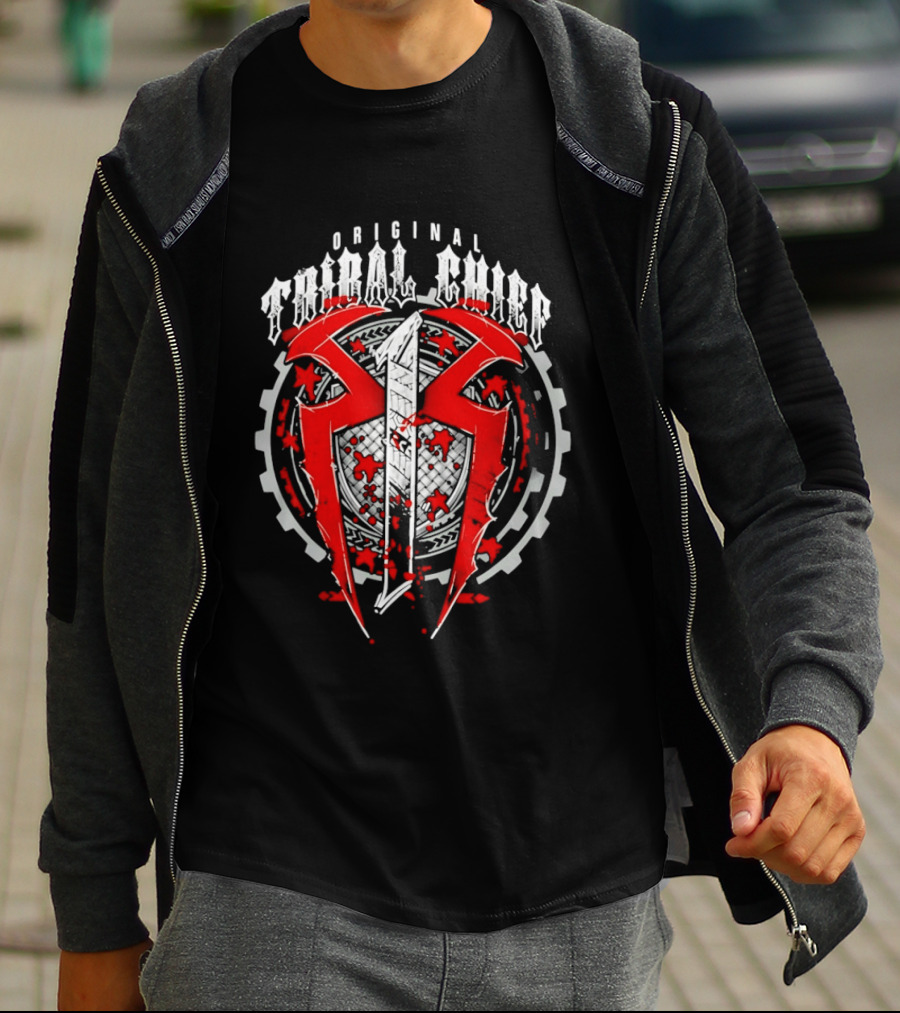 Original Tribal Chief Red Roman Reigns Shield T-Shirt
