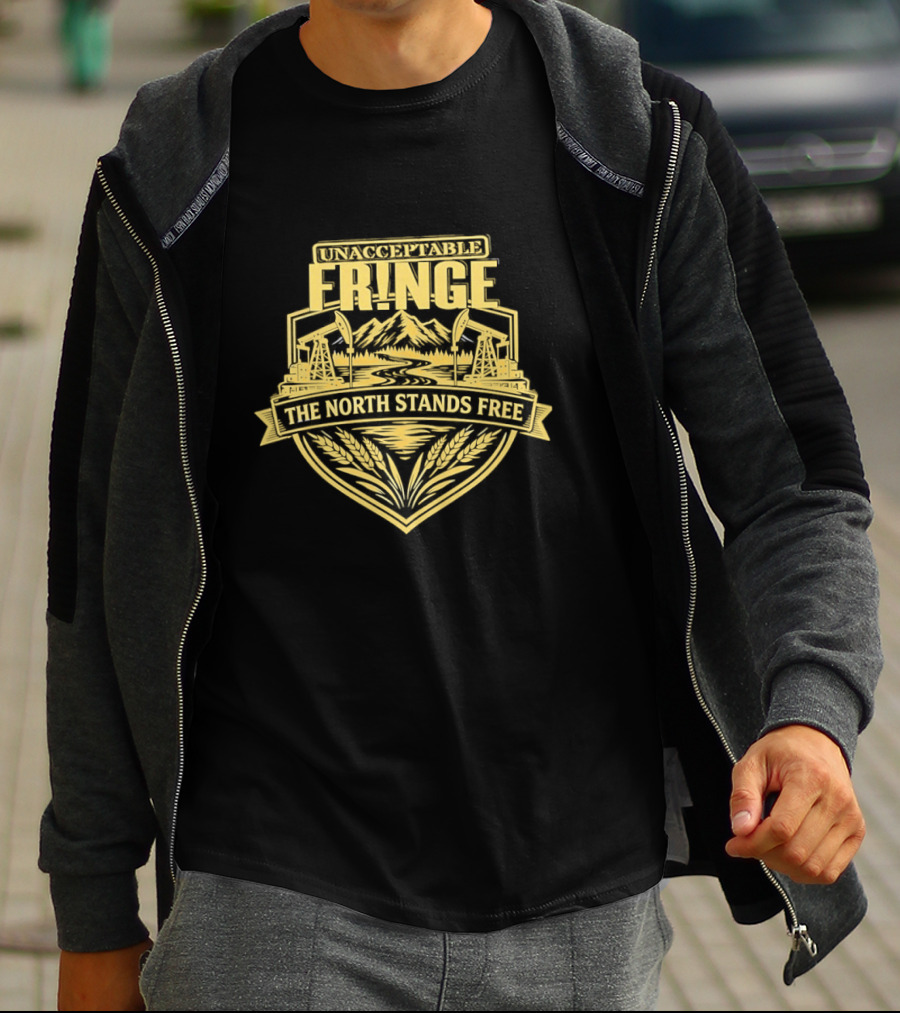 Unacceptable Fringe The North Stands Free Mountains And Stars T-Shirt