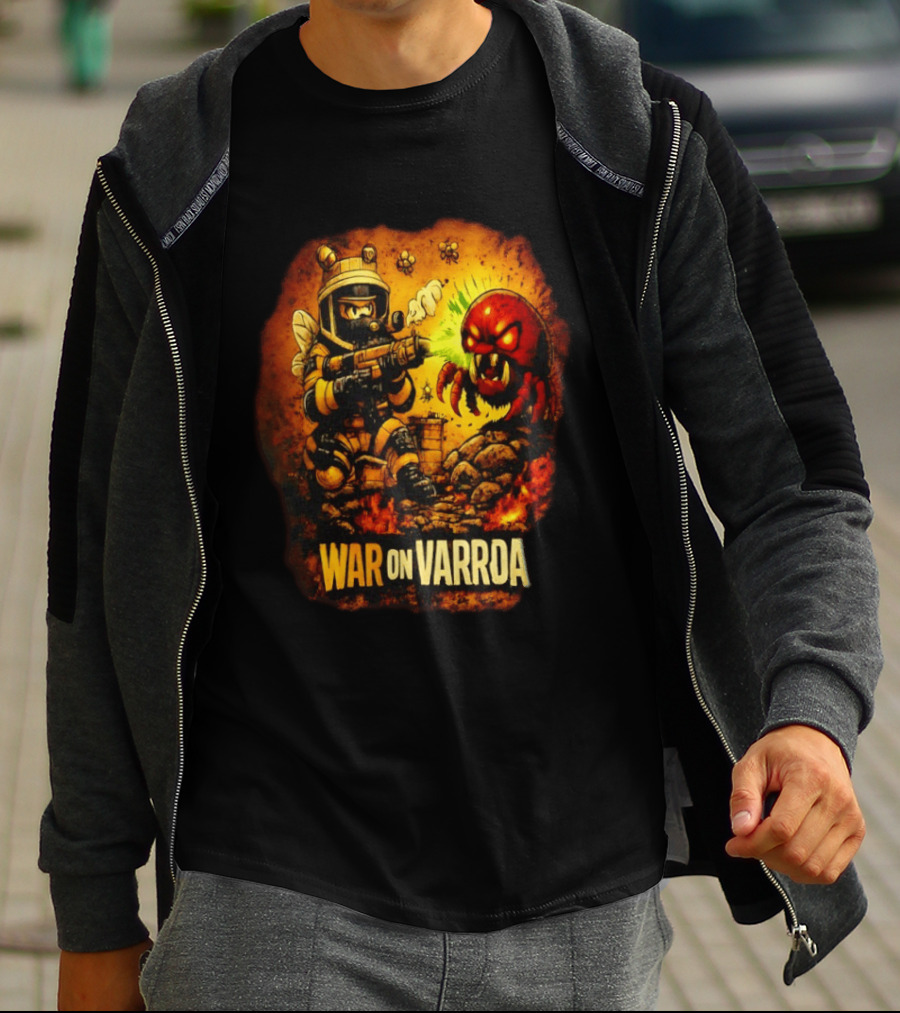 War On Varroa Beekeeper Tactical Combat Against Varroa Mite T-Shirt