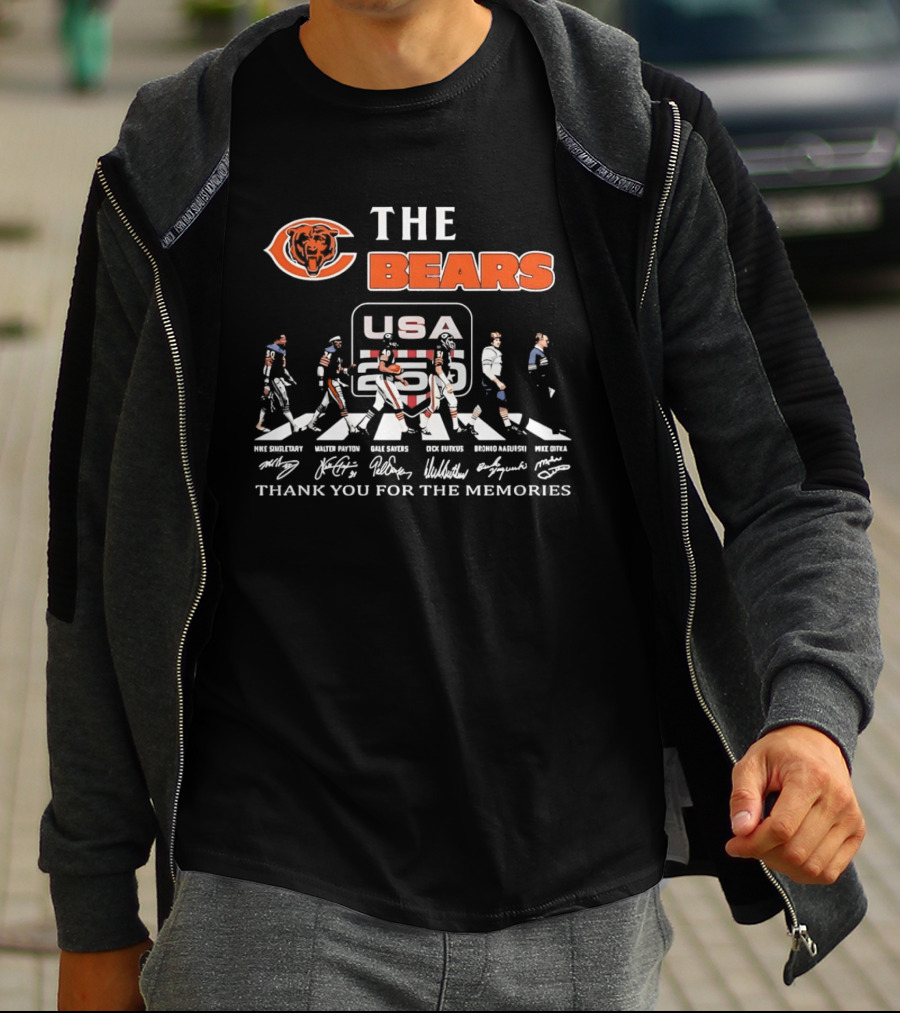 The Chicago Bears Abbey Road USA 250 Thank You For The Memories T-Shirt
