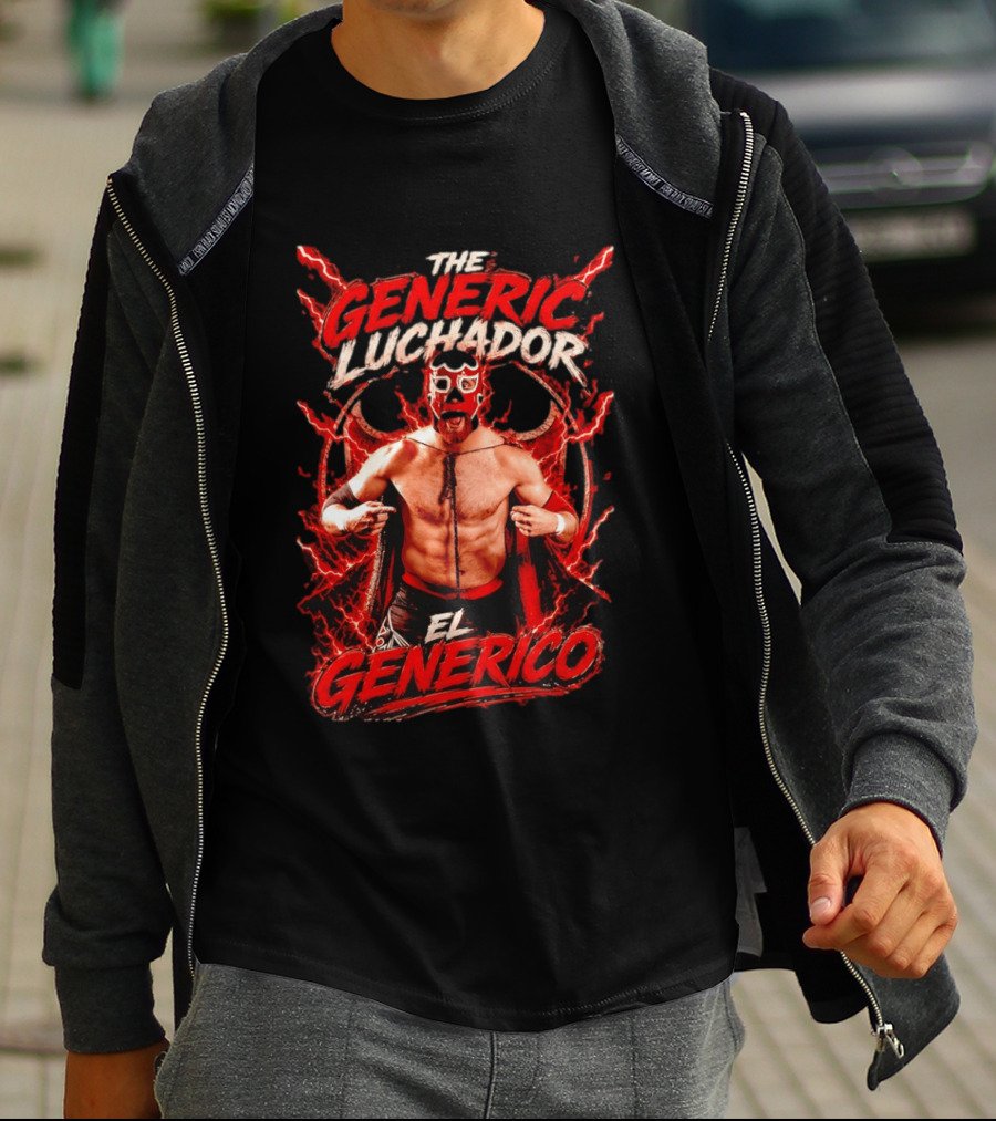 The Generic Luchador El Generico Pro Wrestling Masked Fighter T-Shirt
