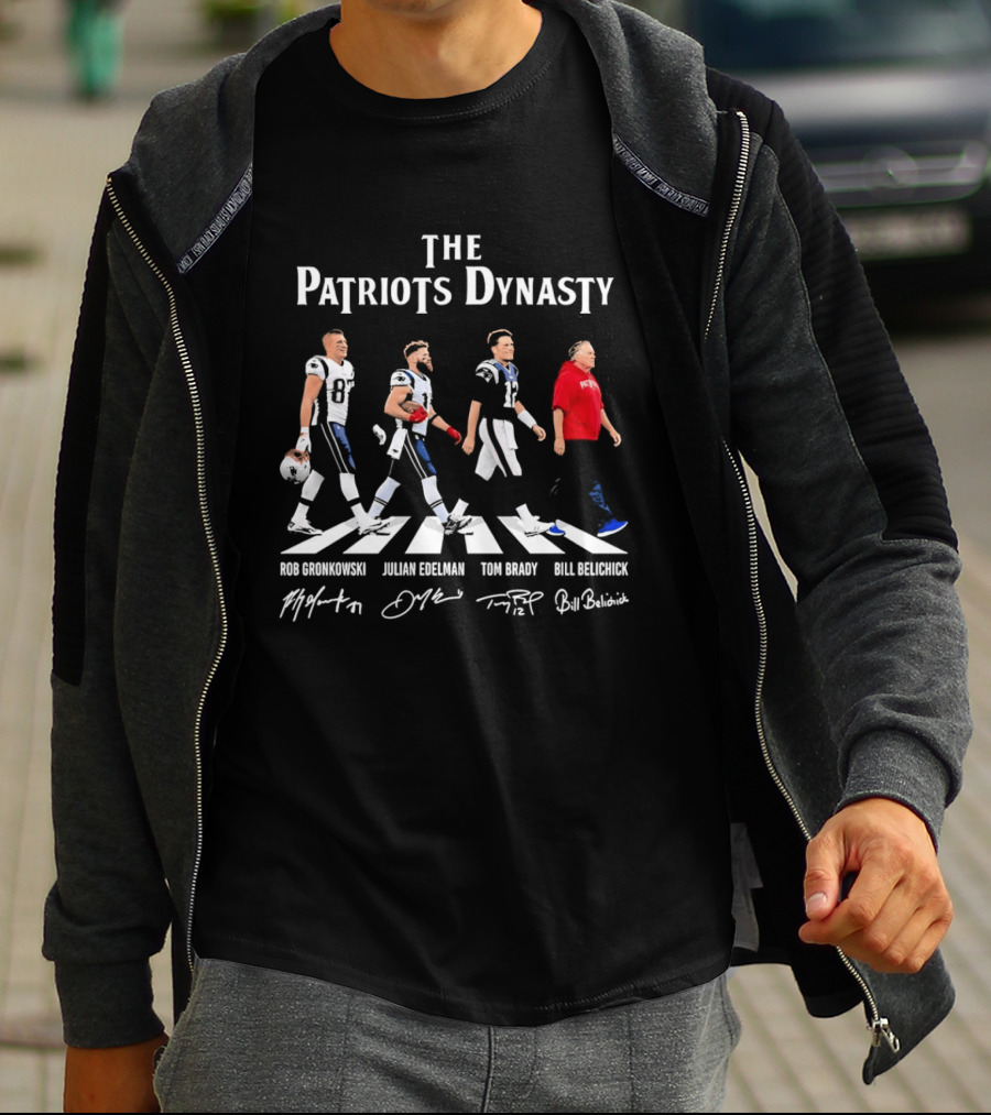 The Patriots Dynasty Abbey Road Gronkowski Edelman Brady Belichick T-Shirt
