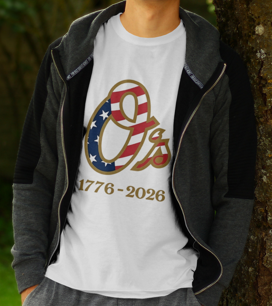 Baltimore Orioles MLB 1776 2026 250th Anniversary Fourth Of July Celebration T-Shirt