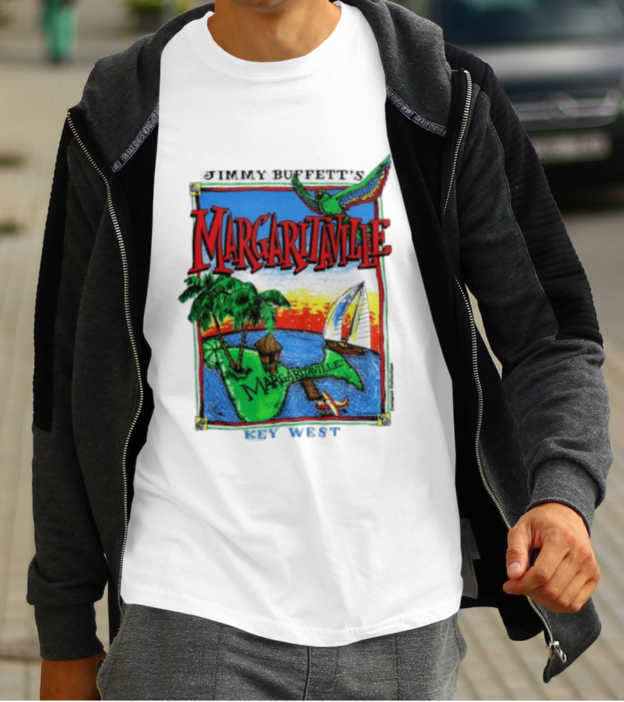 Jimmy Buffett's Margaritaville Key West Island Tropical Paradise Sailing Adventure T-Shirt