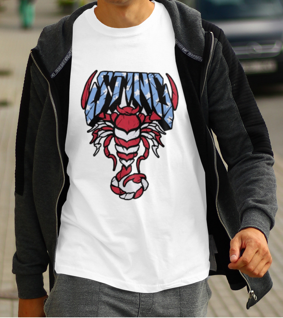 Sting 4th Of July American Flag Scorpion Polyester T-Shirt