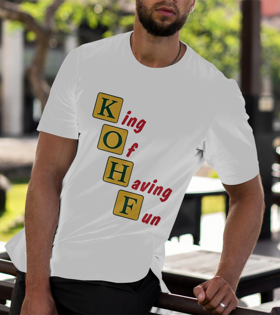 King Of Having Fun KOHF Acrostic Blocks T-Shirt