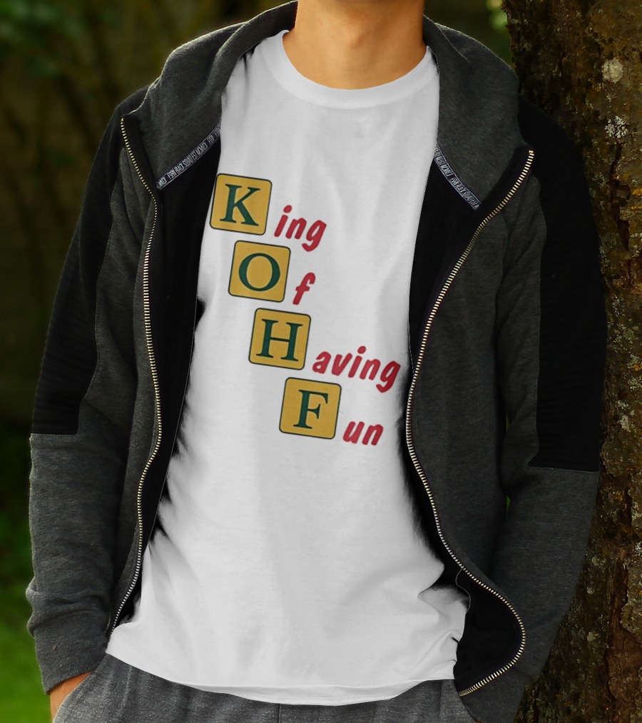 King Of Having Fun KOHF Acrostic Blocks T-Shirt