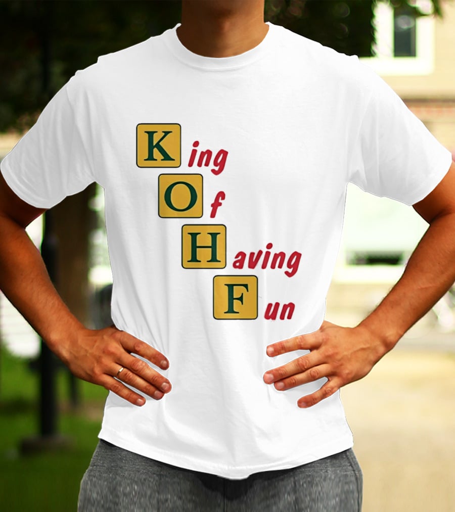 King Of Having Fun KOHF Acrostic Blocks T-Shirt