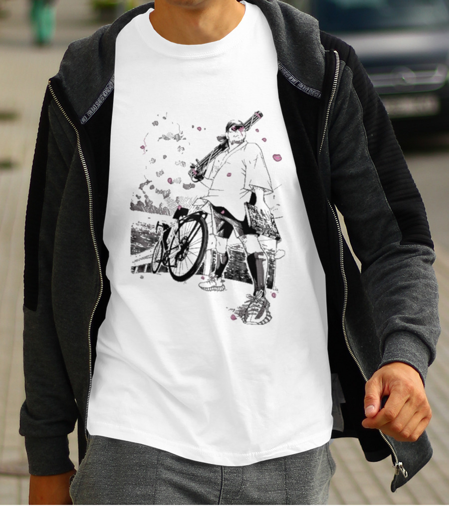 Ten O Majin Obama Henro Run Samurai Bicycle Adventure T-Shirt