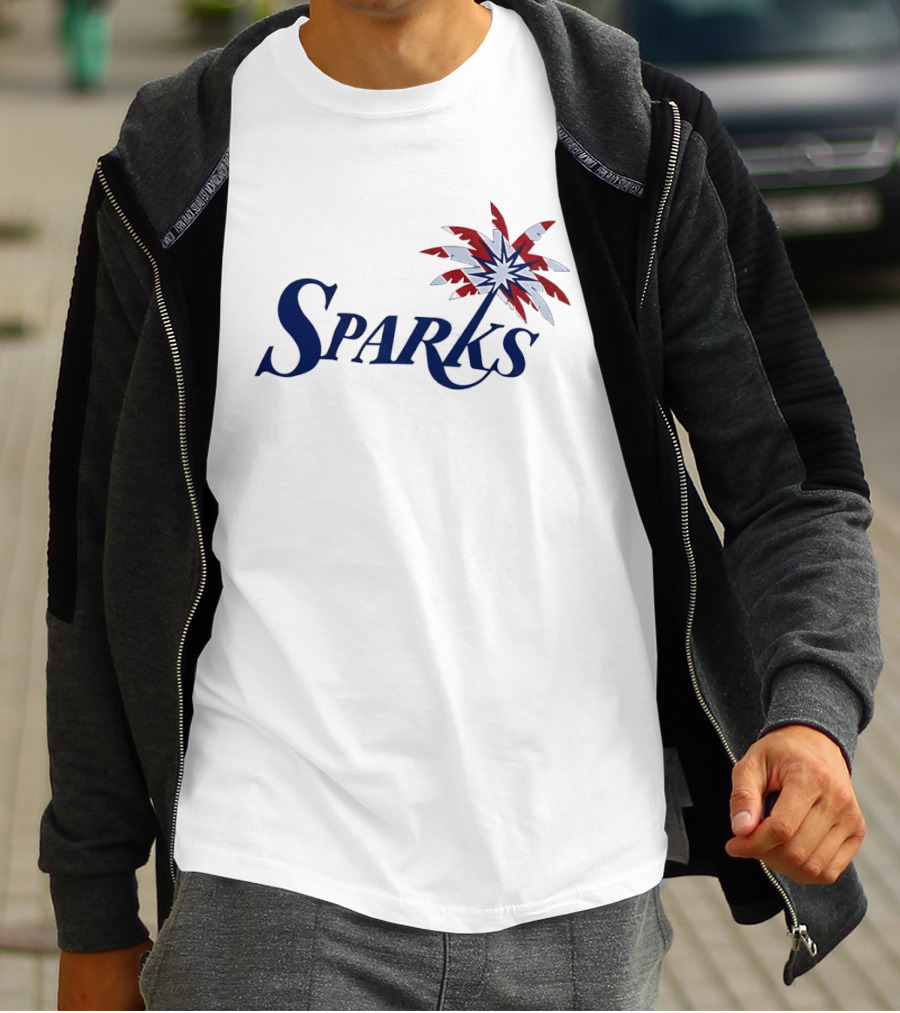 Los Angeles Sparks WNBA Basketball Team Palmtree Emblem Stars T-Shirt