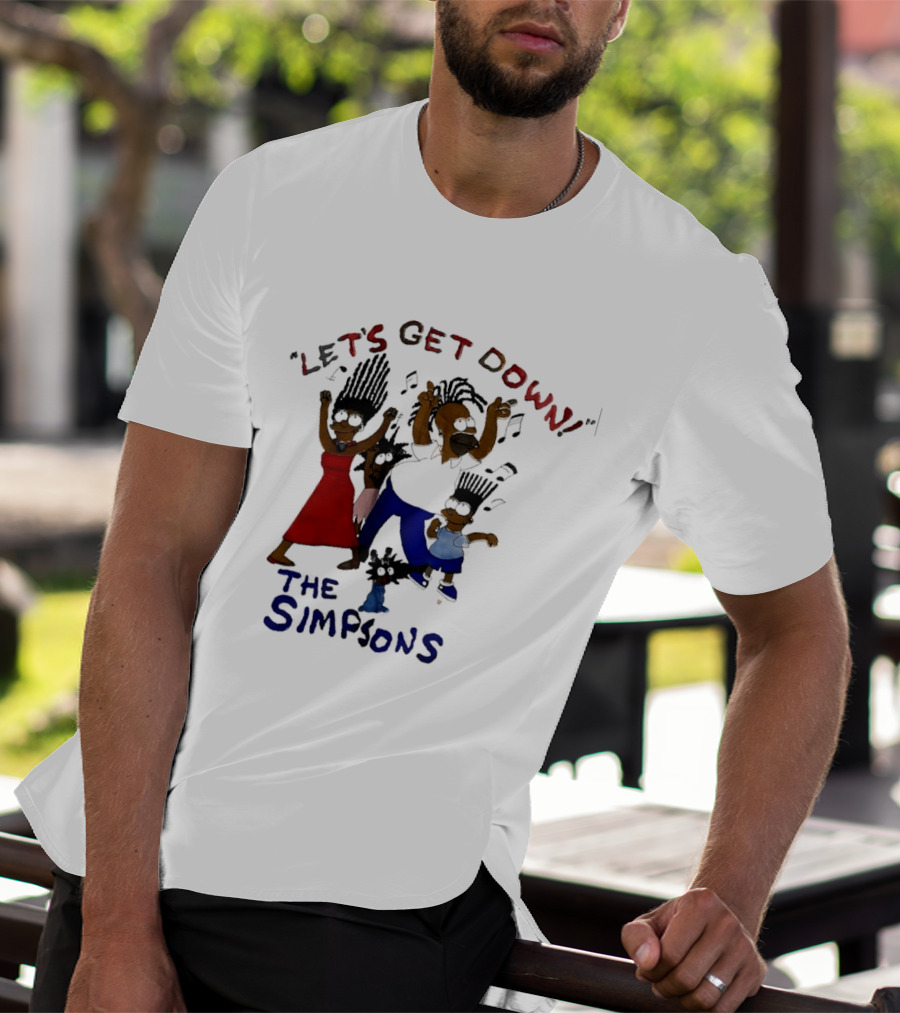 The Simpsons Let's Get Down Dancing Family Fun T-Shirt