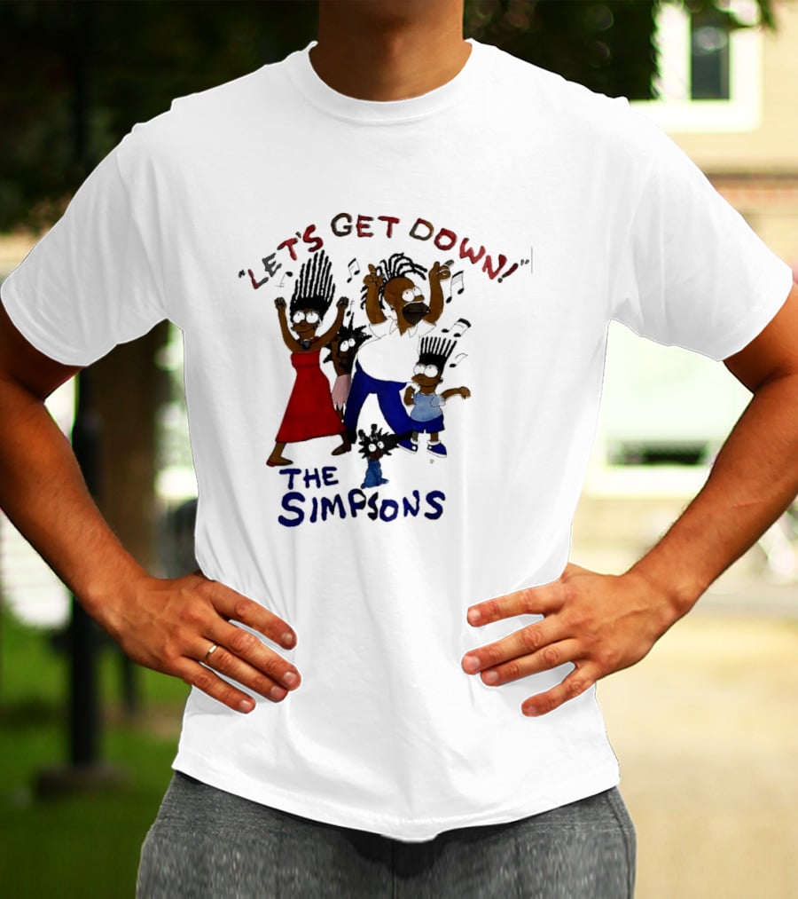The Simpsons Let's Get Down Dancing Family Fun T-Shirt