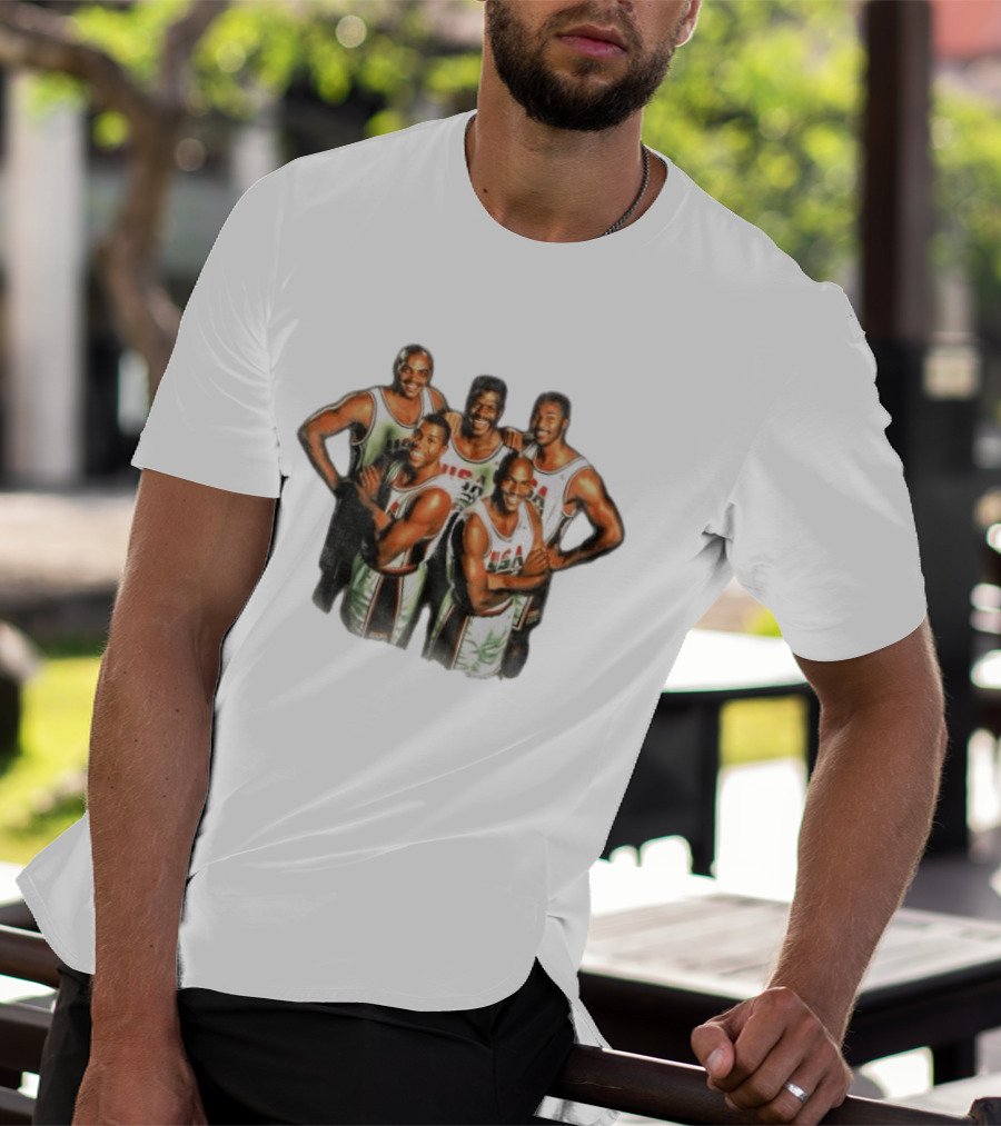 USA Dream Team Michael Jordan Magic Johnson Charles Barkley Patrick Ewing David Robinson T-Shirt