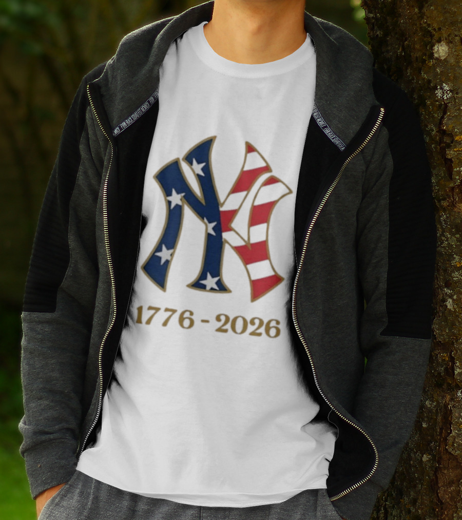New York Yankees 1776 2026 250th Fourth Of July MLB Stars And Stripes T-Shirt