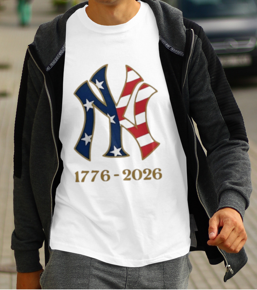 New York Yankees 1776 2026 250th Fourth Of July MLB Stars And Stripes T-Shirt