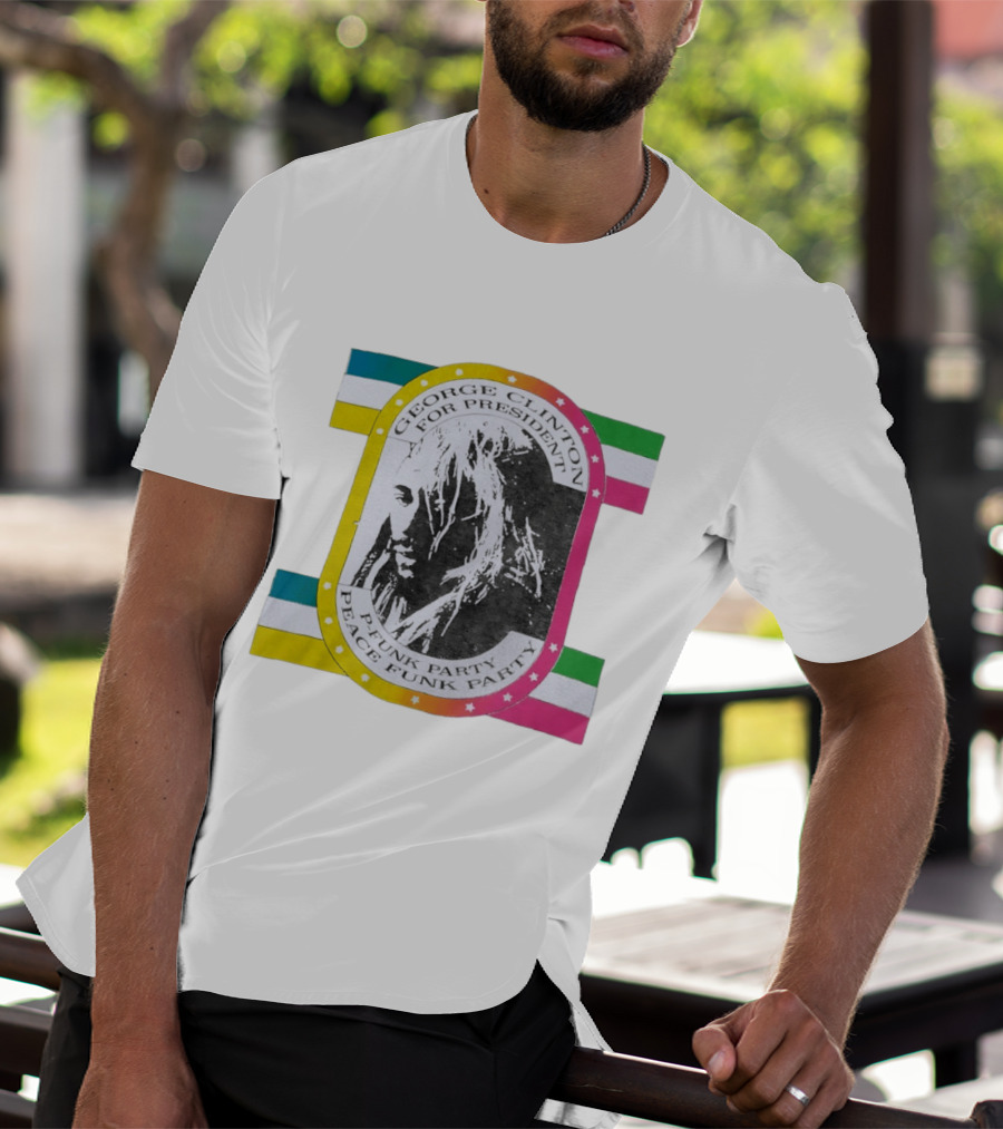 George Clinton For President P Funk Party Peace Funk Party Vintage Campaign T-Shirt