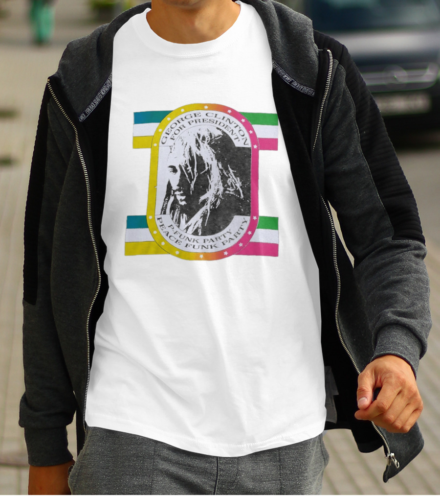 George Clinton For President P Funk Party Peace Funk Party Vintage Campaign T-Shirt