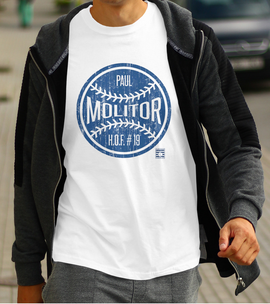 Paul Molitor HOF 19 Toronto Blue Jays Baseball Legend T-Shirt
