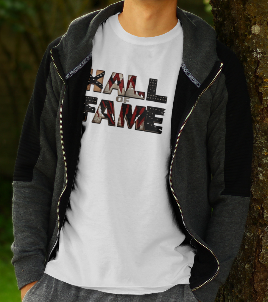 Hall Of Fame Horror Themed Letters With Blood Splatter T-Shirt