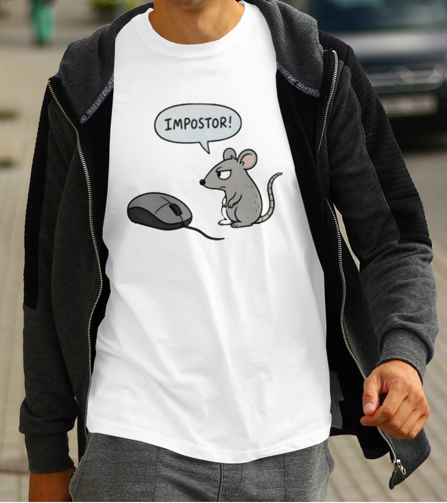 Impostor Mouse Rat Among Us Rodent Computer Joke T-Shirt