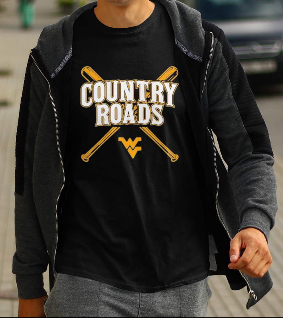 West Virginia Country Roads Baseball WV T-Shirt