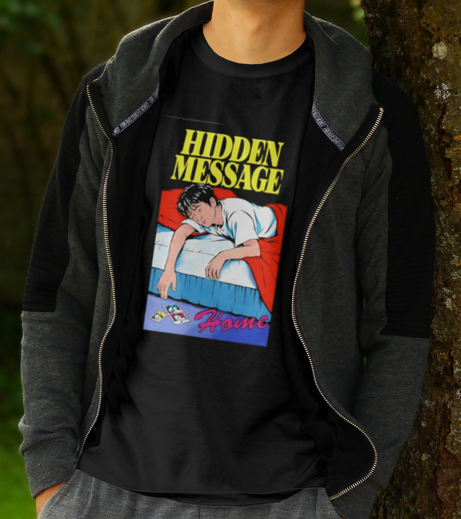 Hidden Message Home Sleeping Aesthetic Retro Vibes T-Shirt