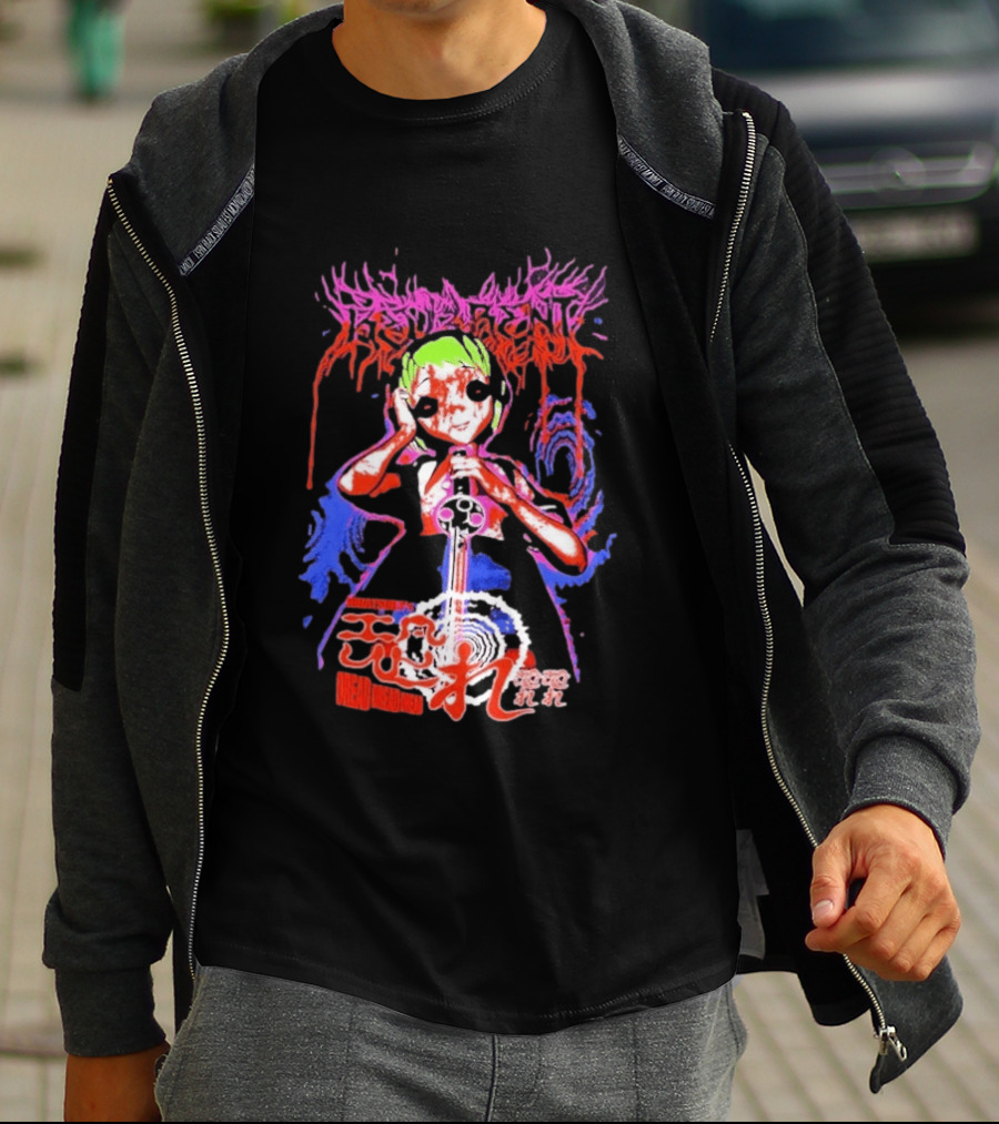 Hinatsura's Dread Dread Dread Colorful Manga Art Style With Japanese Script T-Shirt