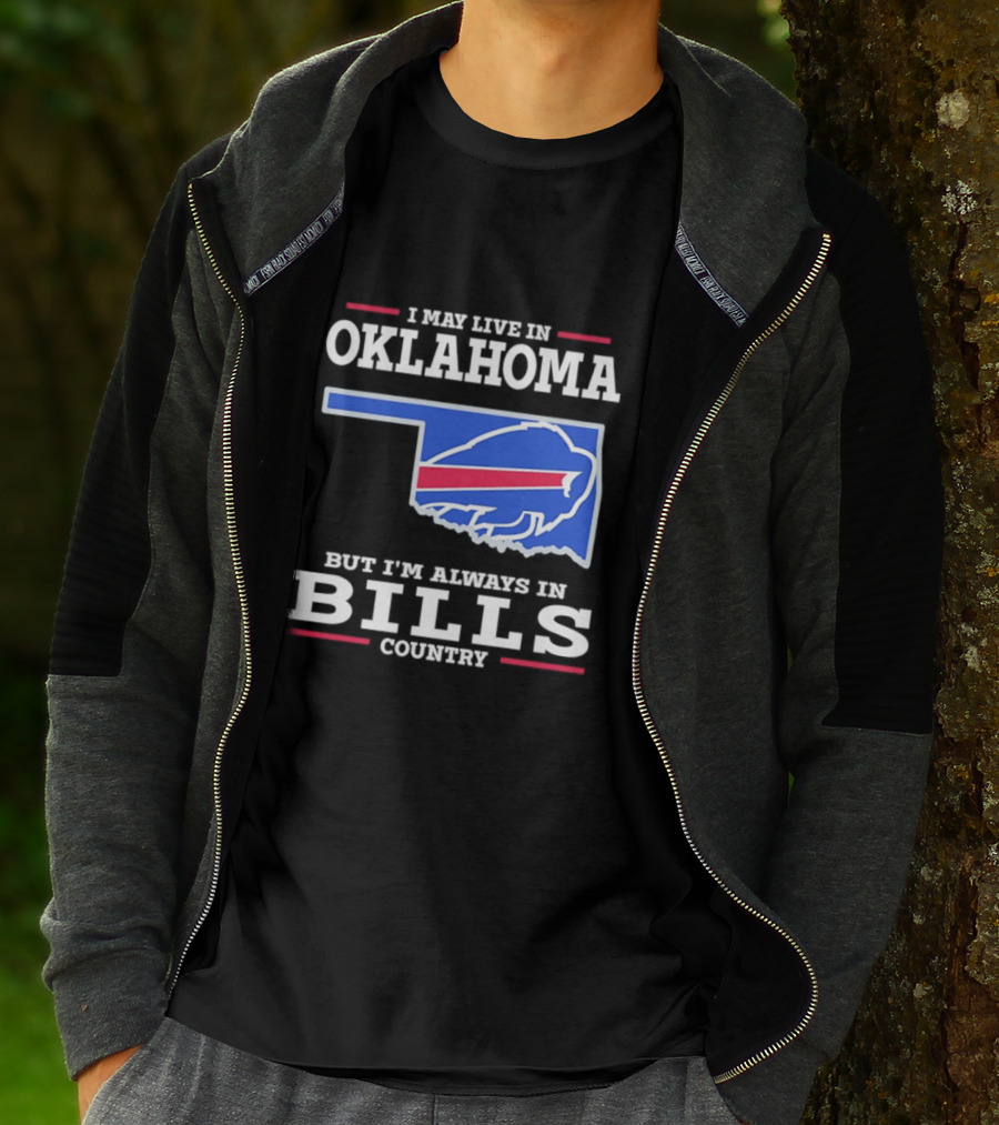 Oklahoma Resident Buffalo Bills Country Map Fan T-Shirt
