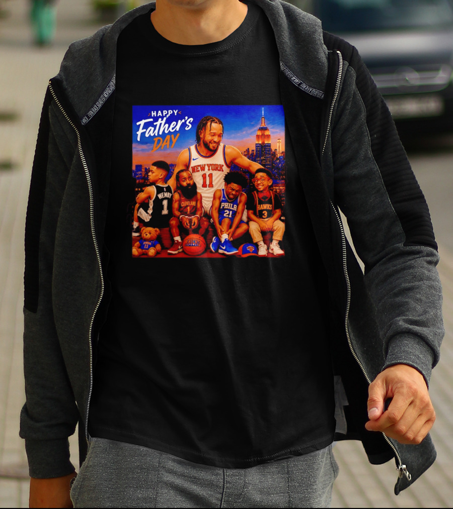 Jalen Brunson New York Knicks Happy Father's Day Wemby Cleveland Hawks Phila T-Shirt