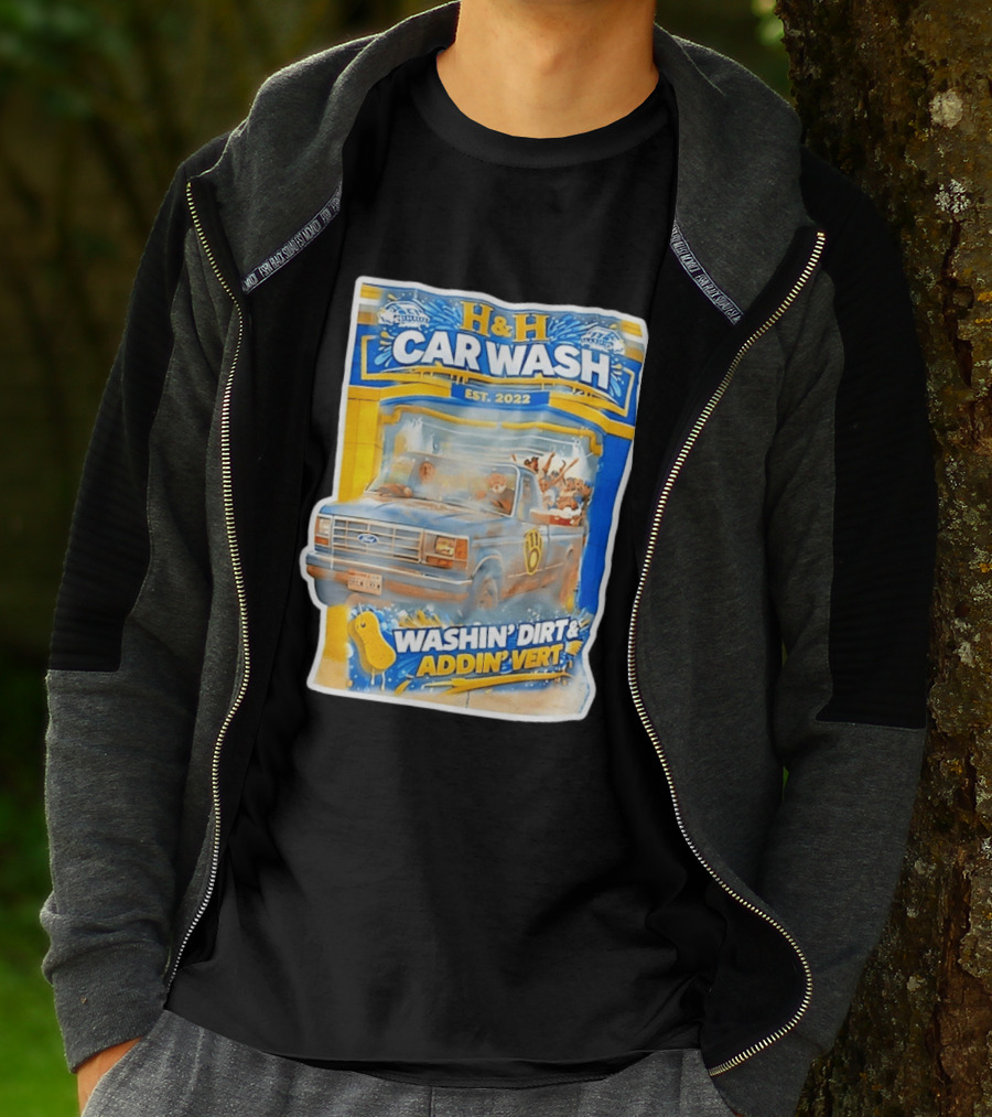 H And H Car Wash Washin' Dirt And Addin' Vert Milwaukee Brewers Est. 2022 T-Shirt