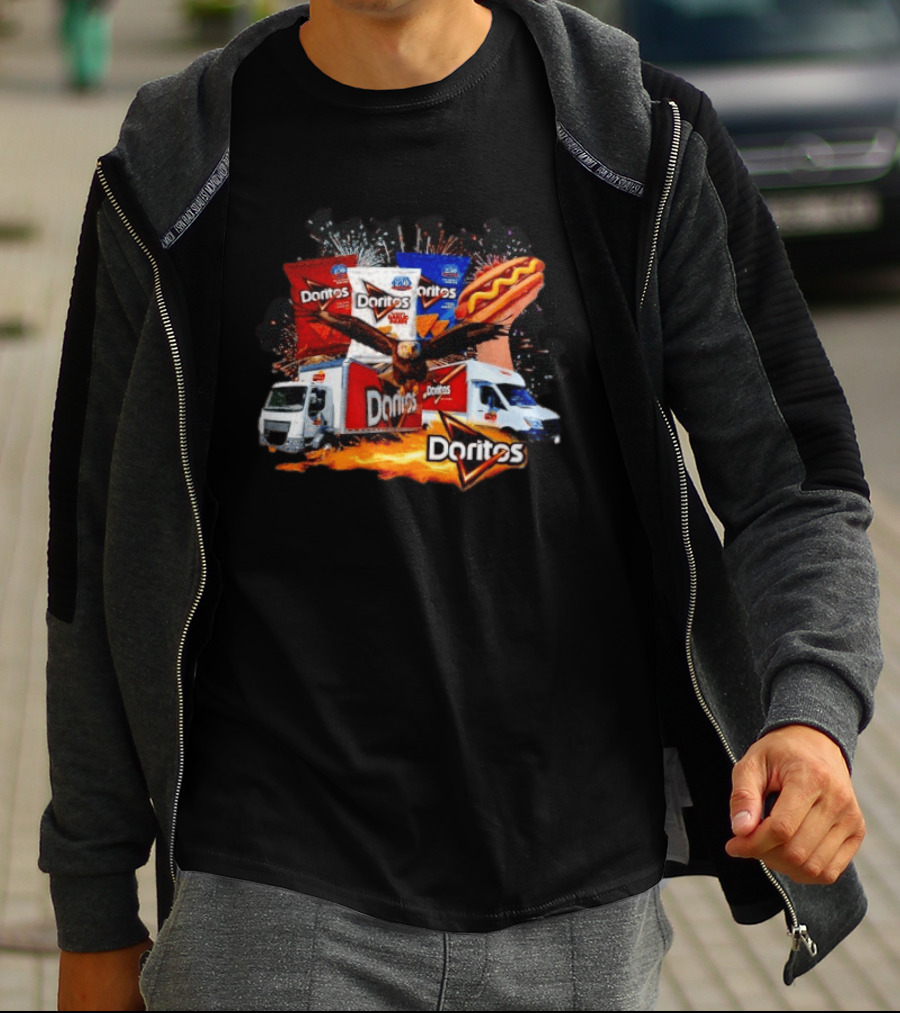 Doritos Hotdog Eagle Truck Fireworks Snack Explosion T-Shirt
