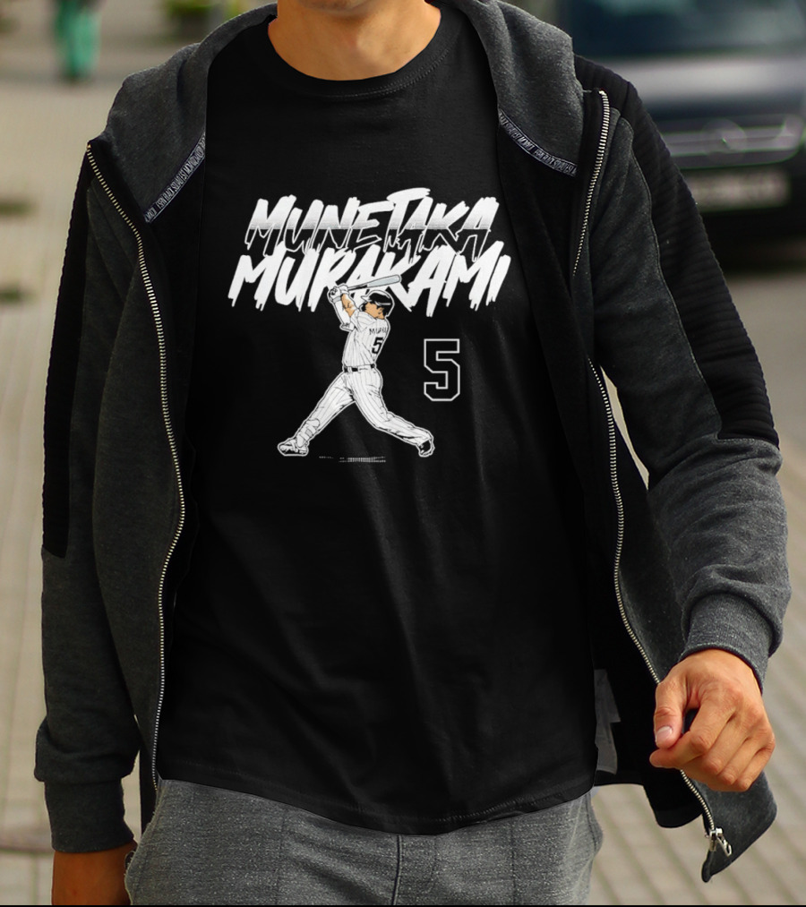 Munetaka Murakami No. 5 Swing Chicago White Sox Slugger T-Shirt
