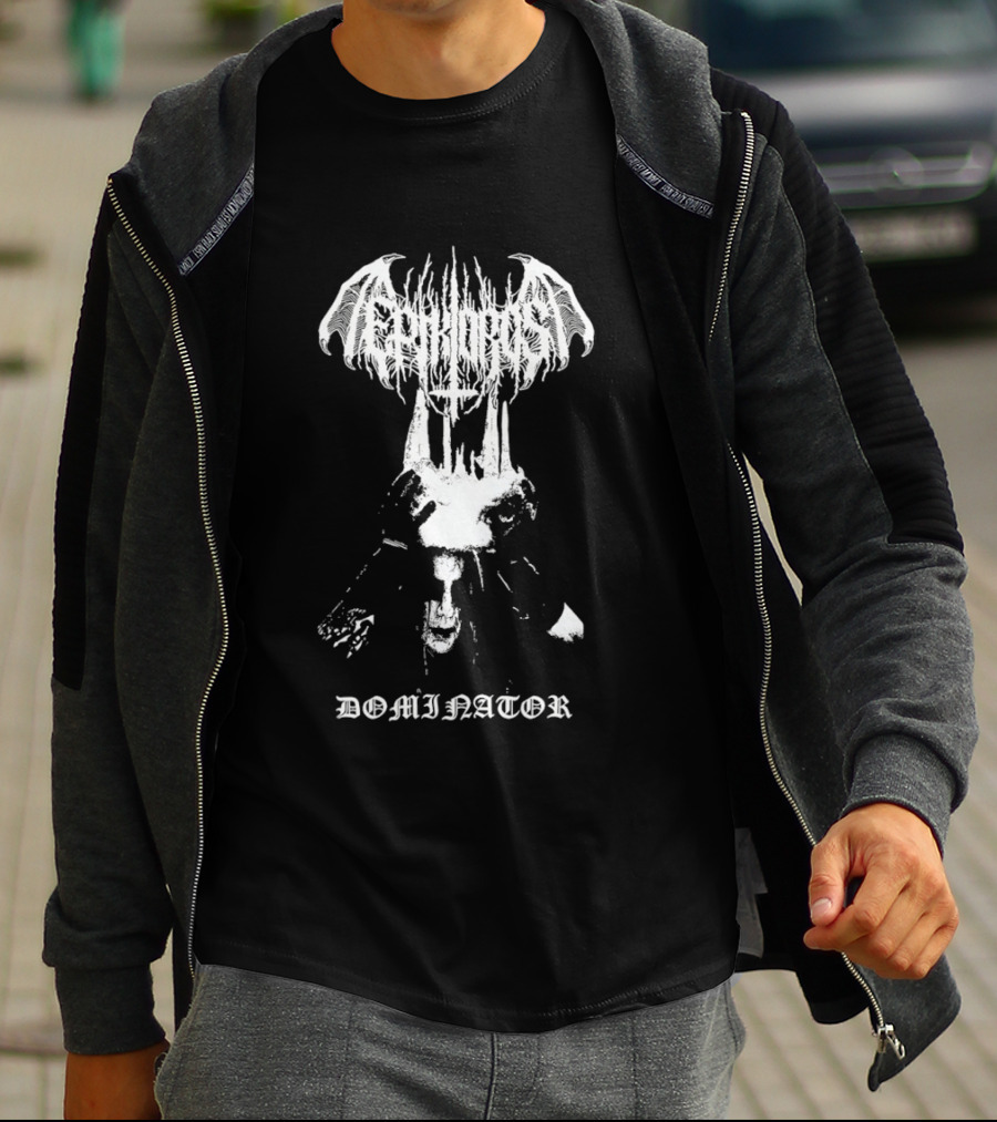 Tephroast Dominator Black Metal Skull Crown Corpse Paint T-Shirt