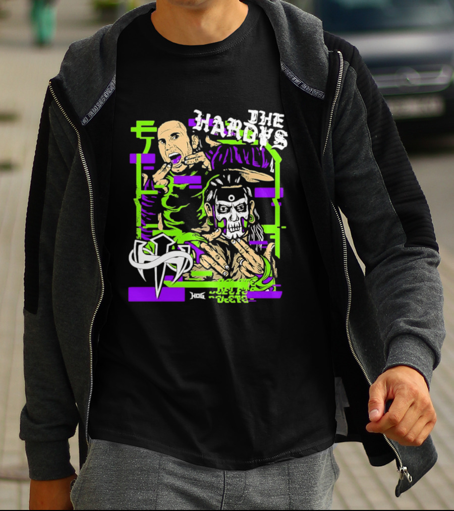 The Hardys Jeff Hardy Matt Hardy WWE Neon T-Shirt