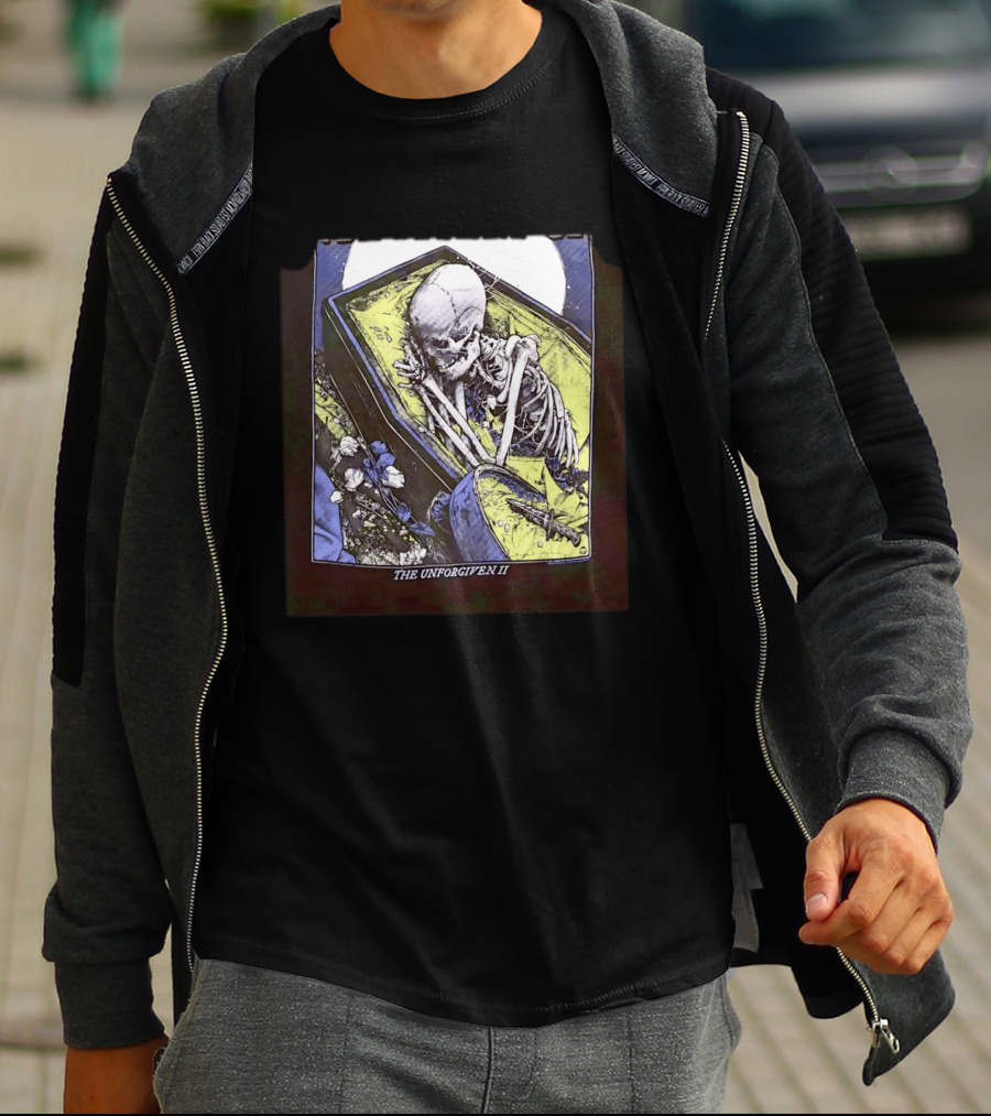 The Unforgiven II Skeleton Coffin Floral T-Shirt