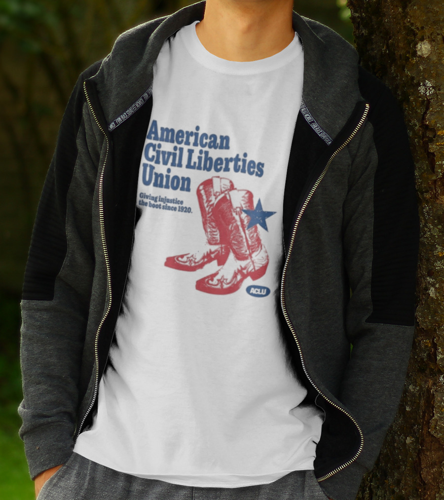 American Civil Liberties Union Cowboy Boots ACLU Star T-Shirt